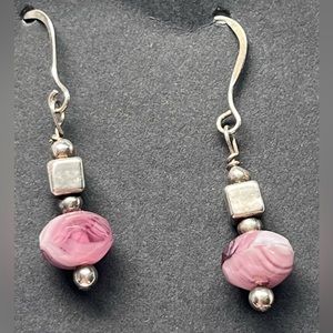 Purple dangle earrings